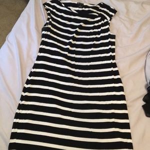 Black and white stripe dress